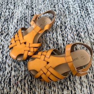 Cat and Jack light brown/orange leather children’s sandals